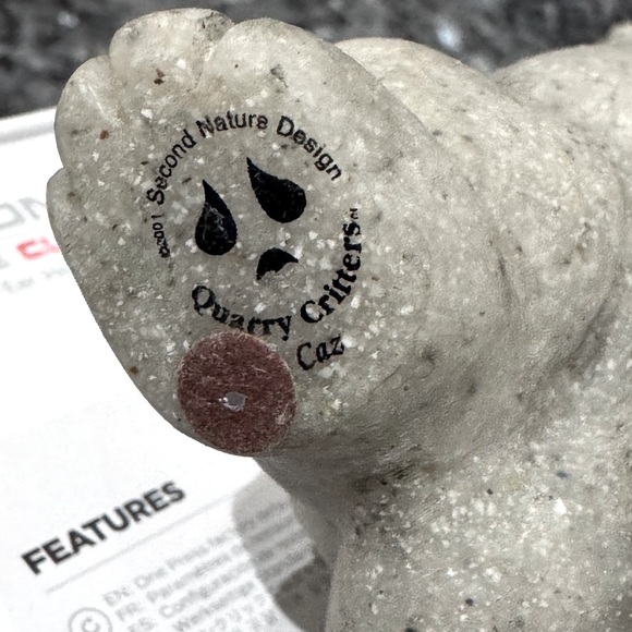 🐾 Second Nature Design Quarry Critters “Caz” Sandstone Figure (2001 Vintage!)🐾 - Picture 10 of 14